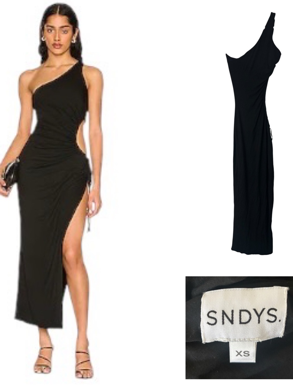 Sndys Pamela One Shoulder Cutout Maxi Dress